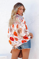 Blusa con botones y estampado mixto Wild Confidence