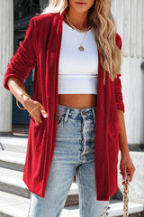 Officially Impressive Velvet Long Sleeve Blazer