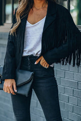 At Your Best – Hemdjacke aus Wildlederimitat mit Quastenfransen