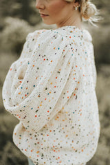 Suéter de manga larga con lunares coloridos Stay A While
