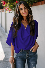 Lift My Spirits V-Neckline Short Sleeve Top