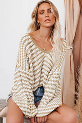 Suéter de punto a rayas para escapadas de fin de semana