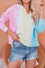 Carefree Lifestyle Tie-Dye Hoodie Top
