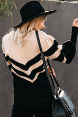 Suéter de punto con mangas abullonadas a rayas Sweet Dreams