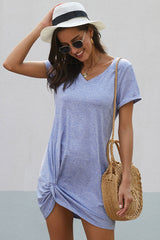 Minivestido de manga corta con efecto romántico