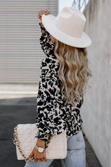 Mood Setter Polka Dot Print Button Down Top