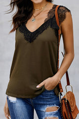 Love Light Lace V-Neck Tank Top