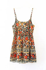 Minivestido con estampado de espaguetis