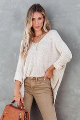 Suéter de punto de manga larga What You Love