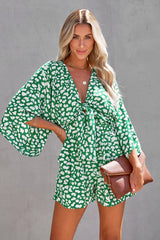 In The Moment Short Sleeve Printed Romper