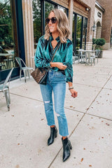 Time To Celebrate Velvet Long Sleeve Top