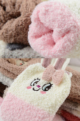 Calcetines de terciopelo coral con diseño de animales