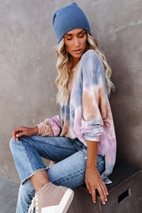 Cheery Scene Tie-Dye Long Sleeve Top