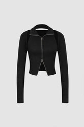 Cut Out Shoulder Knitted Top