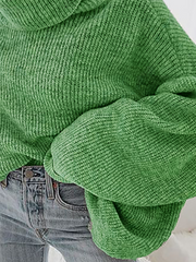 Lässiger, schlichter, lockerer Pullover in Übergröße