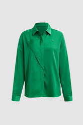 Asymmetrical Satin Shirt