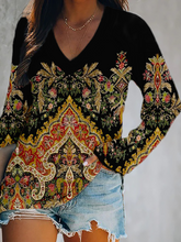 Camisetas florales bohemias de talla grande