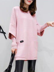 Vestido recto de dos piezas con bolsillo de parche liso