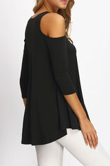 Offene Schulterausschnitte, schlichte Blusen