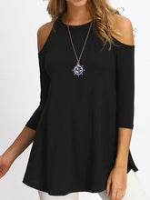 Offene Schulterausschnitte, schlichte Blusen