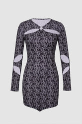 Vestido mini ajustado con cortes