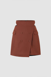 Minifalda cruzada con corte en la cintura