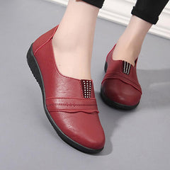 Zapatos planos cómodos de punta redonda y tacón bajo para citas