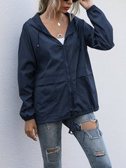 Schlichte coole Damenmäntel, lässige Kapuzenjacken