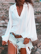 Camisas y tops casuales de manga larga de talla grande