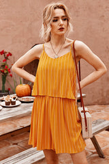 Thinking Out Loud Striped Spaghetti Romper