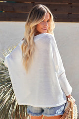 Suéter de punto de manga larga extragrande Just Imagine