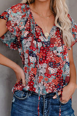 Flying High Printed Short Sleeve Top