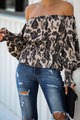 Cool Vibes Printed Off the Shoulder Top