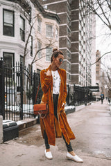 Live In Joy Velvet Long Sleeve Coat