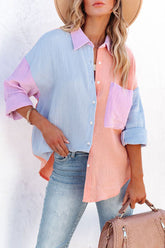 Field Day Colorblock Button Down Top