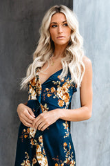 Feeling My Love Print High-Slit Maxi Dress