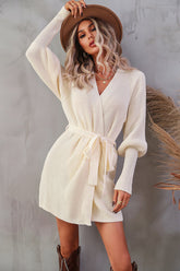 My Favorite Day Long Sleeve Tie Knit Cardigan