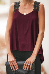 XOXO Lace V-Neck Tank Top