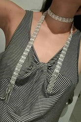 Gargantilla de moda con borlas de cristal