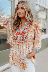 Everyday Cutie Boho Embroidery Long Sleeve Top