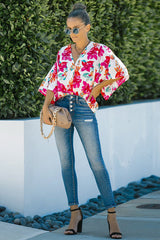 Grow Toward Love Print Button Up Top