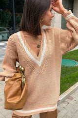 Suéter de punto con cuello en V School Days