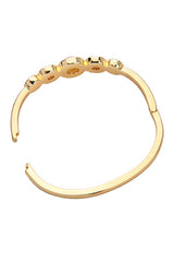 Pulsera elegante de perla metálica