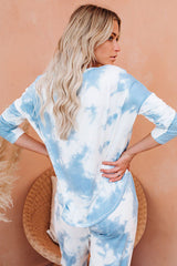 Conjunto de pijama tie-dye de manga larga Moon River