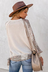 Top de punto cruzado con estampado "El deseo más dulce"