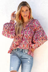 Top de manga larga con estampado rosa "Llena de amor"