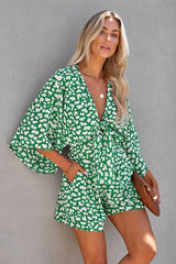In The Moment Short Sleeve Printed Romper