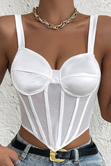 Dreamy Feelings Bustier Corset Crop Top