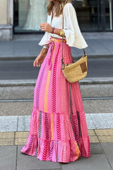 Show Up Boho Printed Maxi Skirt