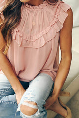 Feminines Fun Rüschen-Tanktop ohne Ärmel